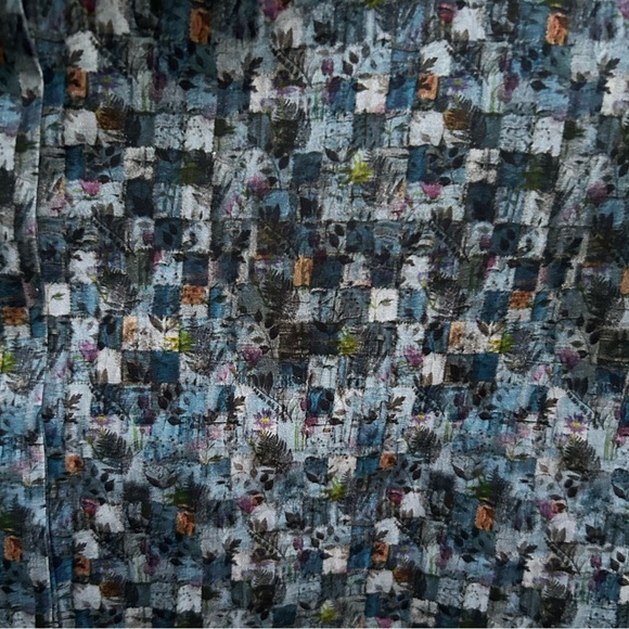 Lisette L Montreal Women’s Button Down 3/4 Sleeve Mosaic Print M Blouse A-8 - Picture 5 of 5